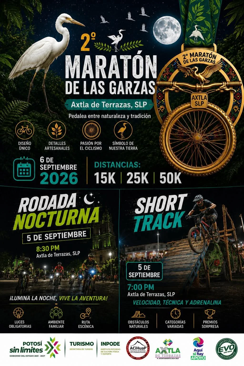 Banner del Maratón de las Garzas, 6 de septiembre de 2026