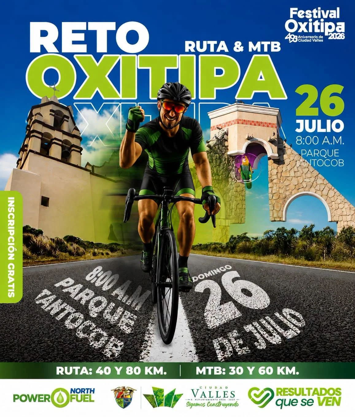 Cartel del Reto OXITIPA realizado el 26 de julio de 2026
